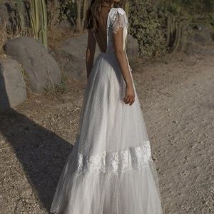 V-neck backless maxi dress